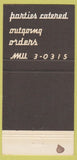 Matchbook Cover - Tailor Made Cakes Pies New York City 30 Strike