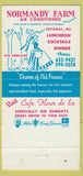 Matchbook Cover - Normandy Farm Potomac MD girlie back 30 Strike