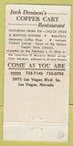 Matchbook Cover - Jack Denison's Copper Cart Las Vegas NV 30 Strike