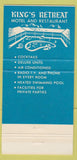 Matchbook Cover - King's Retreat Whittier CA 30 Strike