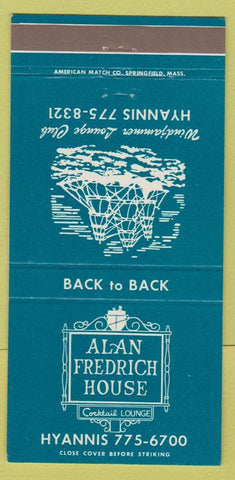 Matchbook Cover - Alan Fredrich House Hyannis MA Cape Cod 30 Strike