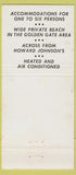 Matchbook Cover - Golden Beach Motel Miami Beach FL 21 Strike Feature