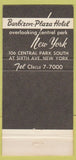 Matchbook Cover - Bartbizon Plaza Hotel New York City WEAR 30 Strike