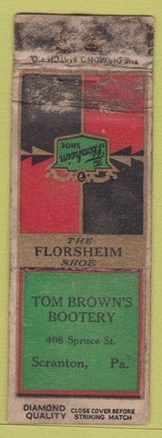 Matchbook Cover - Florsheim Shoes Tom Brown's Scranton PA DQ POOR
