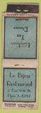 Matchbook Cover - Le Bijou Restaurant New York City DQ WORN STRIKER