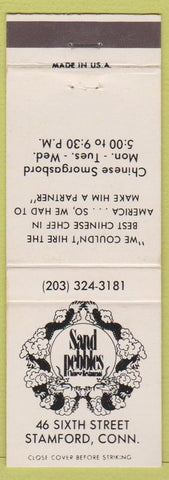 Matchbook Cover - Sand Pebbles Stamford CT Chinese Restaurant