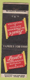 Matchbook Cover - Laube Restaurants Buffalo Rochester NY DQ