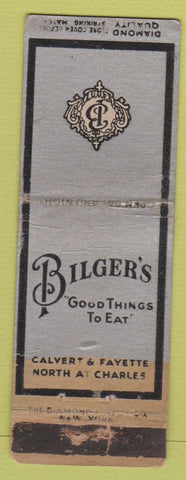 Matchbook Cover - Bilger's Restaurant DQ WEAR