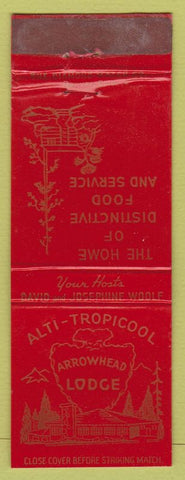 Matchbook Cover - Alti Tropicool Arrowhead Lodge Glorieta NM