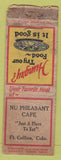 Matchbook Cover - Nu Pheasant Cafe Fort Collins Colorado DQ POOR