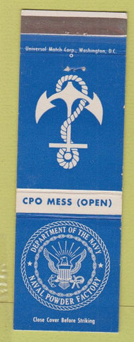 Matchbook Cover - CPO Mess Navy