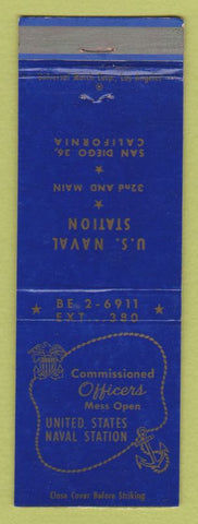Matchbook Cover - United States Naval Station San Diego CA