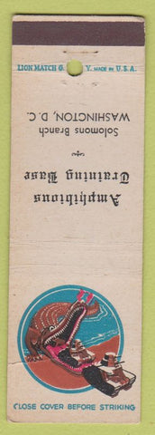 Matchbook Cover Amphibious Training Base Washington DC military WEAR