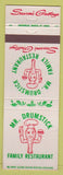 Matchbook Cover - Mr. Drumstick fried chicken Christmas