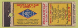 Matchbook Cover - U Drive It Car Rentals Cleveland OH DQ WEAR