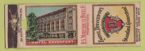 Matchbook Cover - Hotel Davenport Stamford CT DQ LONG