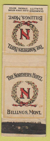 Matchbook Cover - Northern Hotel Billings MT DQ