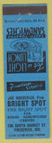 Matchbook Cover - Bright Spot Fountain Frederick MD