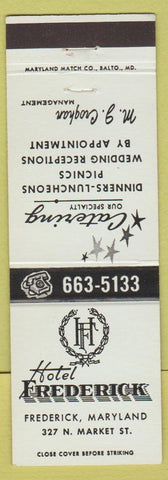 Matchbook Cover - Hotel Frederick MD