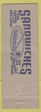 Matchbook Cover - Art's Restaurant Frederick MD hillbilly