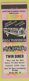 Matchbook Cover - Twin Diner Lewisburg PA