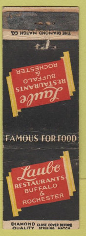 Matchbook Cover - Laube Restaurants Buffalo Rochester NY DQ