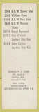 Matchbook Cover - Harvey S Berry Christmas Liquor Gin SAMPLE