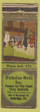 Matchbook Cover - Nicholas Grill Ambridge PA low phone # WORN