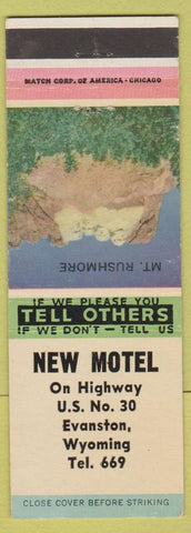 Matchbook Cover - New Motel Evanston WY low phone #