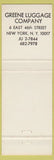 Matchbook Cover - Greene Luggage Company New York City Christmas