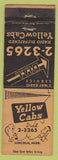 Matchbook Cover - Yellow Cab Taxi Lincoln NE