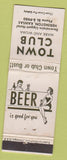 Matchbook Cover - Town Club Herington KS girlie WEAR