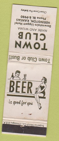 Matchbook Cover - Town Club Herington KS girlie WEAR