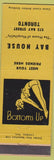 Matchbook Cover - Bay House Toronto ON girlie