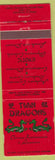 Matchbook Cover - Twin Dragons Chinese Restaurant Orlando FL
