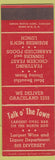 Matchbook Cover - Talk o the Town Chicago IL ARROW SAMPLE