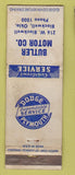 Matchbook Cover - Butler Dodge Plymouth Blackwell OK low phone WORN