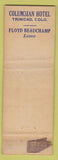 Matchbook Cover - Columbian Hotel Trinidad Colorado