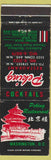 Matchbook Cover - Peking Restaurant Chinese Washington DC