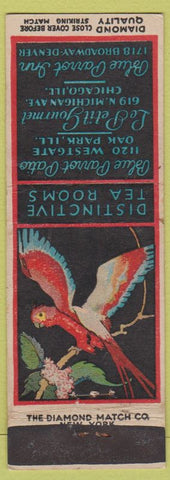 Matchbook Cover - Blue Parrot Patio Oak Park IL Chicago Denver Colorado DQ