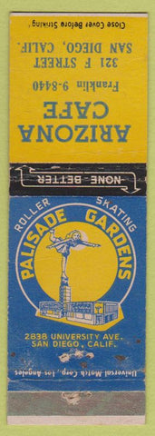 Matchbook Cover Arizona Cafe San Diego CA Palisade Garden Roller Skating girlie