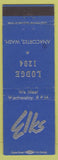 Matchbook Cover - Elks Lodge Anacortes WA
