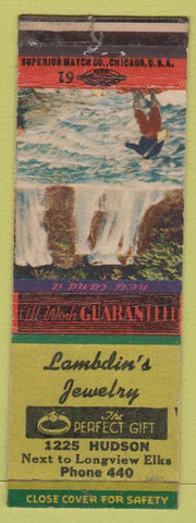 Matchbook Cover - Lambdin's Jewelry Longview WA? Low phone WORN