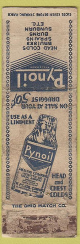 Matchbook Cover - Pynoil Head Chest Colt Liniment OHIO MATCH LONG WORN