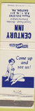 Matchbook Cover - Century Inn Easton PA girlie