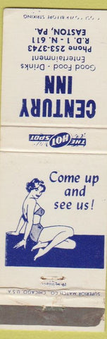 Matchbook Cover - Century Inn Easton PA girlie