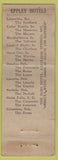 Matchbook Cover - Eppley Hotels Fontenelle Hotel Omaha NE DQ