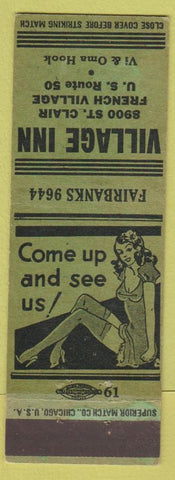 Matchbook Cover - Village Inn French Village MO? Girlie