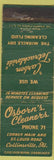 Matchbook Cover - Osborn's Cleaners low phone Collinsville IL WORN
