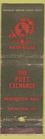 Matchbook Cover - Post Exchange Henderson Hall Arlington VA